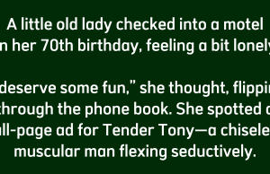 A little old lady checked into a motel