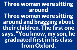 Three women were sitting around