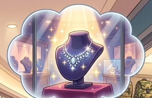 A couple is in a busy shopping mall.