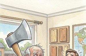 An old man applies for a job as a woodcutter