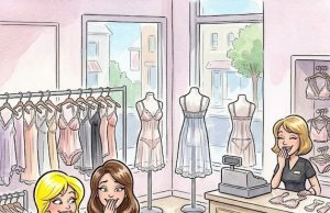 A husband walks into Victoria’s Secret to purchase a sheer negligee for his wife