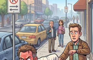 A kid stops a random guy on the street: