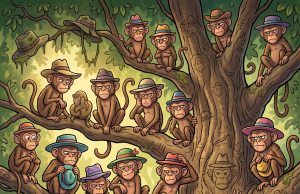 There was once a hat-seller who passed by a forest on his way back from the market.