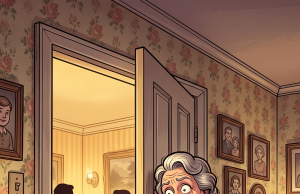 A cleaning old woman was applying for a new position.
