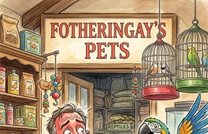 A man enters a pet shop.